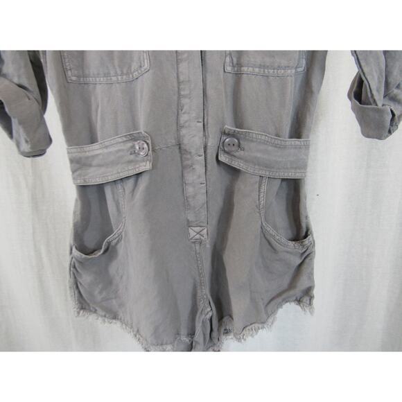 Young Fabulous & Broke XS River Raw Edge Romper Driftwood Mineral Gray YFB - Picture 5 of 10